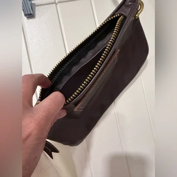 Alexis Drake Deep Purple Leather Clutch.